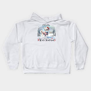 Chihuahua In A Winter Wonderland Kids Hoodie